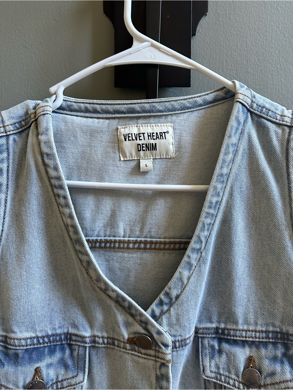 Velvet Heart Light Blue Denim Vest